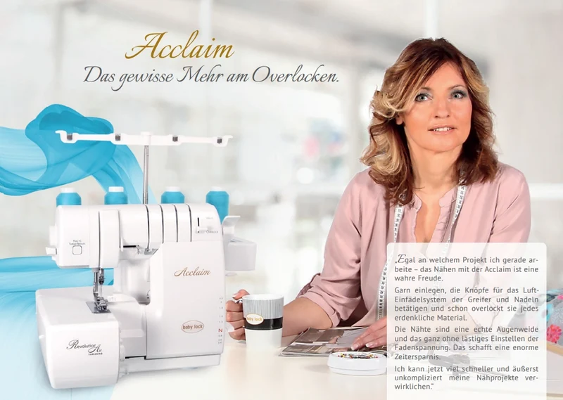 BABY LOCK - Acclaim - die Overlock mit dem etwas MEHR und 4 Jahre Garantie