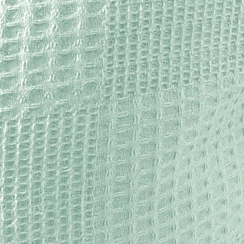 Waffelpiqué Stoff Mosaik Uni Hell Mint