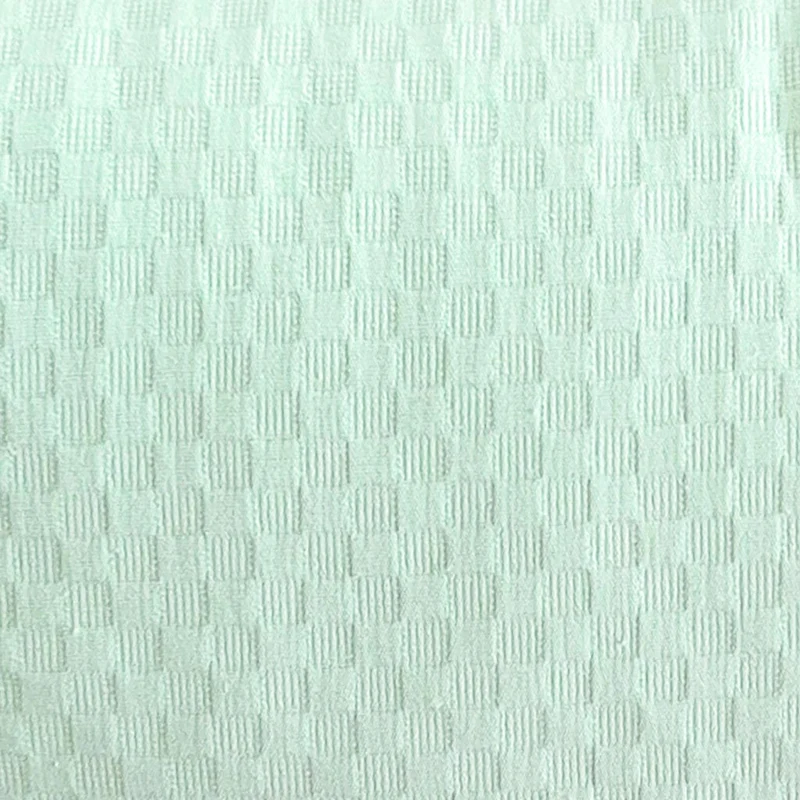 Waffelpiqué Stoff Kästchen mint