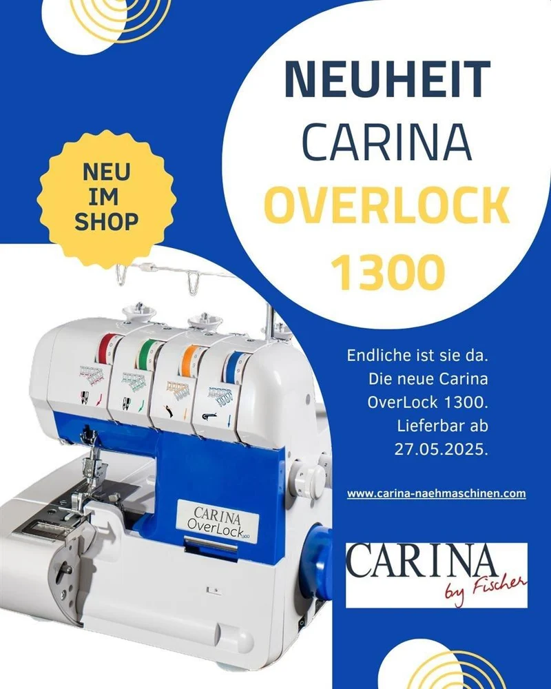 Carina Overlock 1300 – saubere Kanten & elastische Nähte