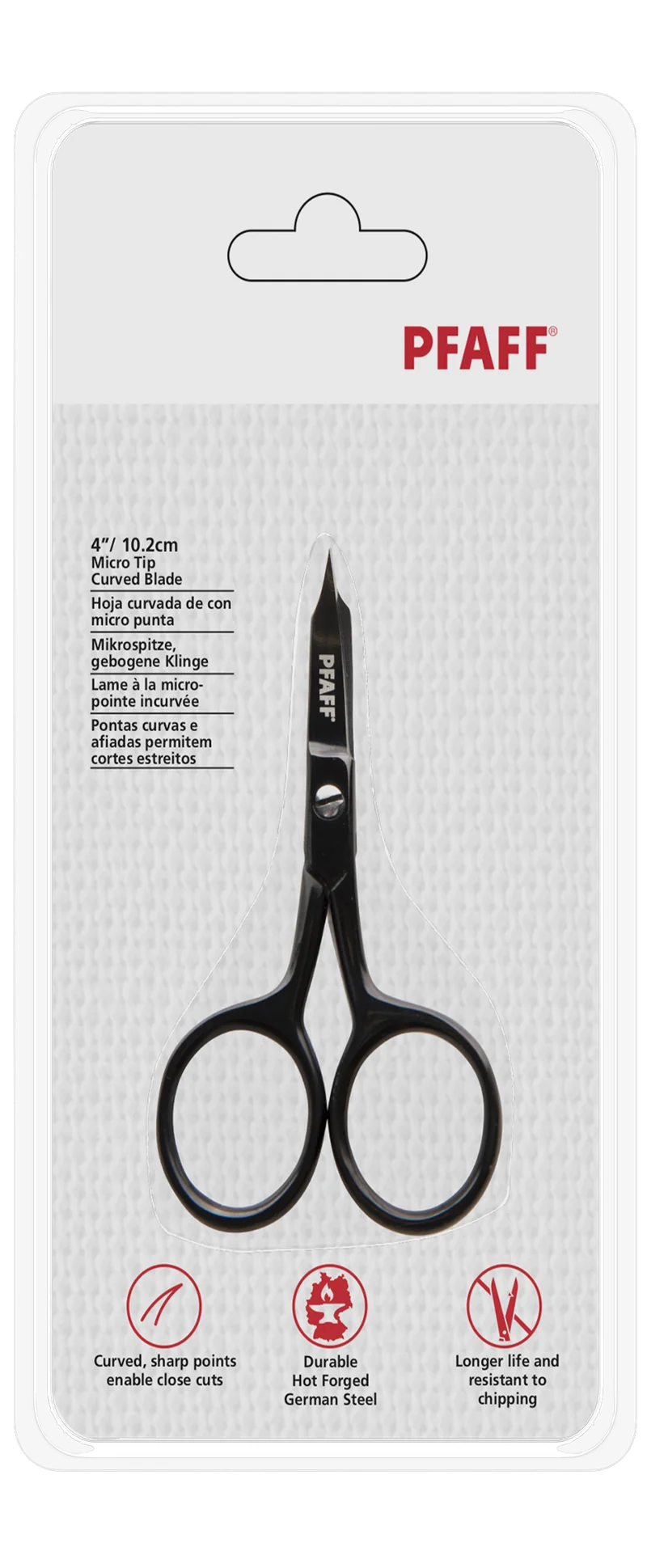 PFAFF Stickschere mit gebogener Mikrospitze 10,2 cm