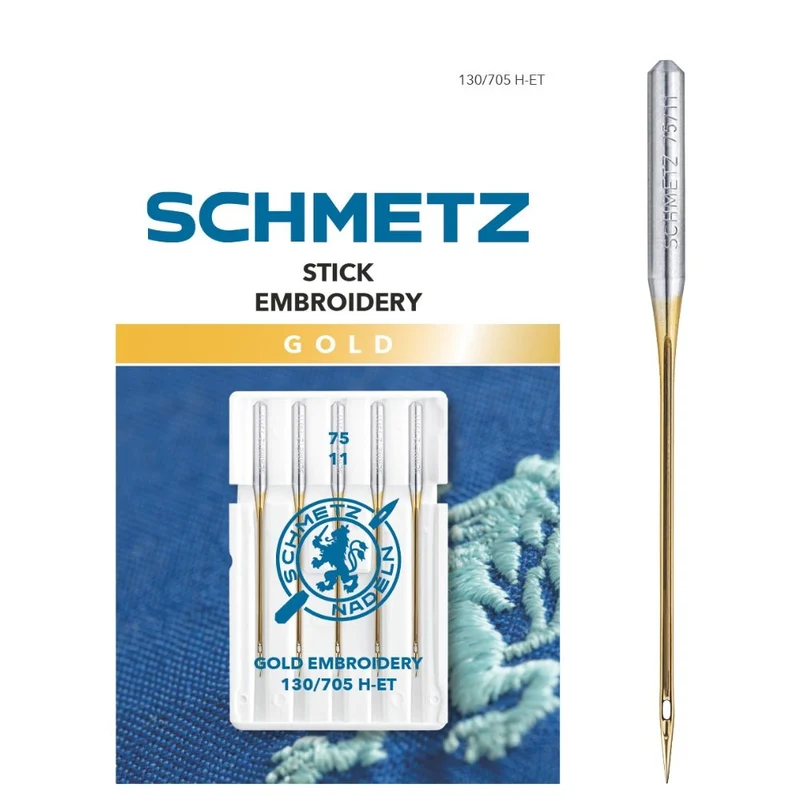 Schmetz Gold Stick-Nadeln 5er Packung Stärke 75