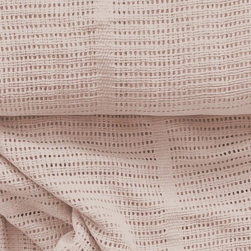Waffelpiqué Stoff Netz Design uni Puderrosa