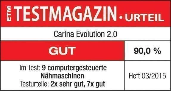 Carina Evolution Computer-Nähmaschine – 404 Stichprogramme & LCD-Display