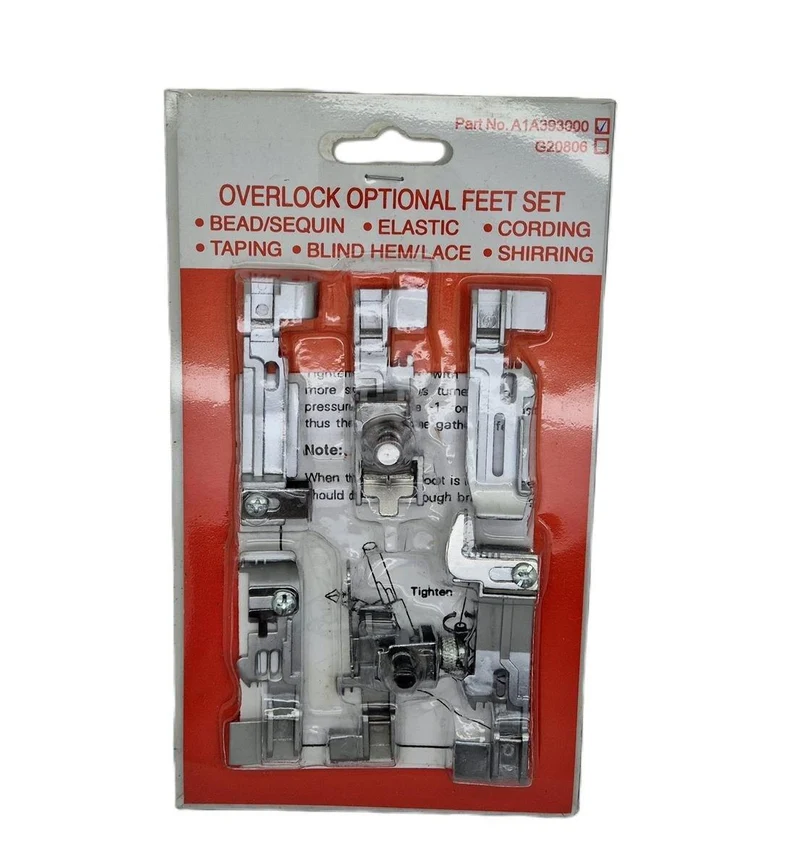 Füßchen-Set für Overlock – passend für JUKI MO50/80 (kein Originalteil)