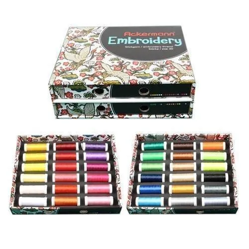 Ackermann Stickgarnbox 36 – 36 Farben Stickgarn