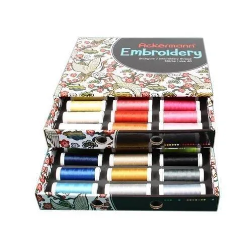 Ackermann Stickgarnbox 36 – 36 Farben Stickgarn