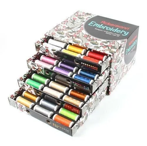Ackermann Stickgarnbox 72 – 72 Farben Stickgarn