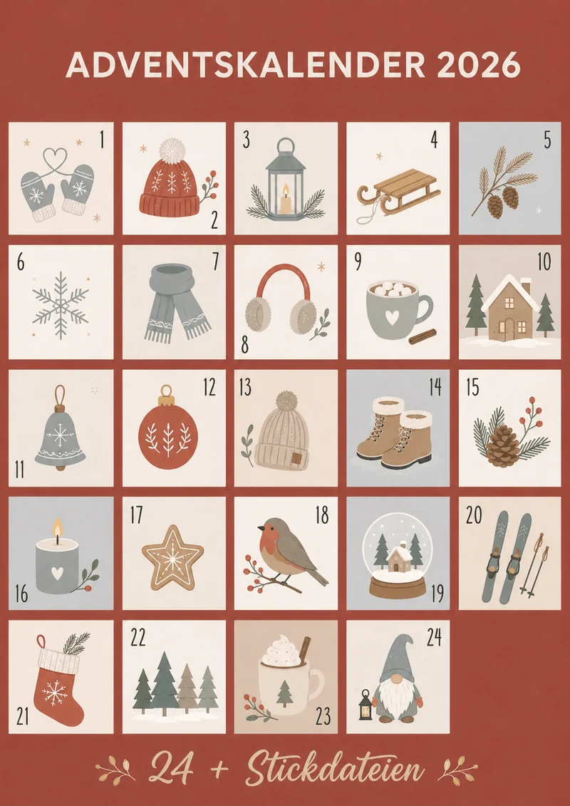 Stickdateien Adventskalender 2026