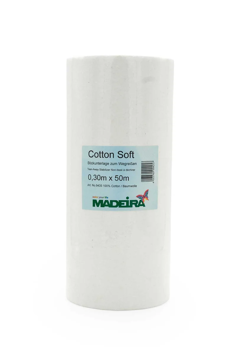 Madeira Cotton Soft Tear-Away Stabilizer 30 cm × – 50 m