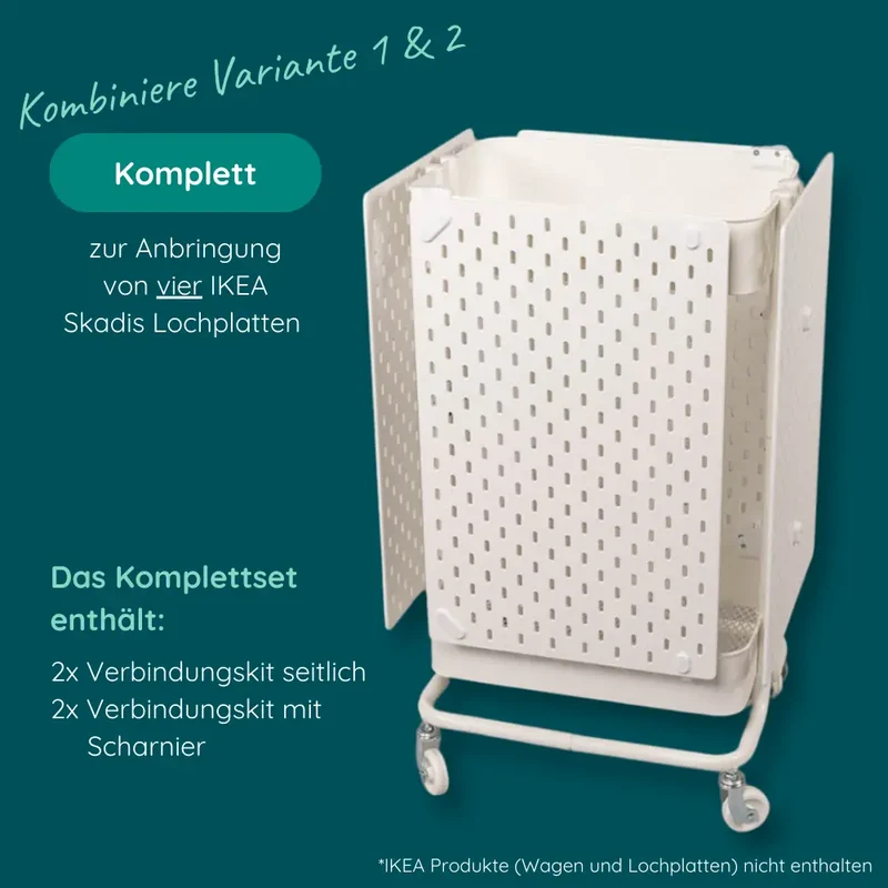 Sew Mobile Verbindungskits für IKEA RASKOG Nähwagen