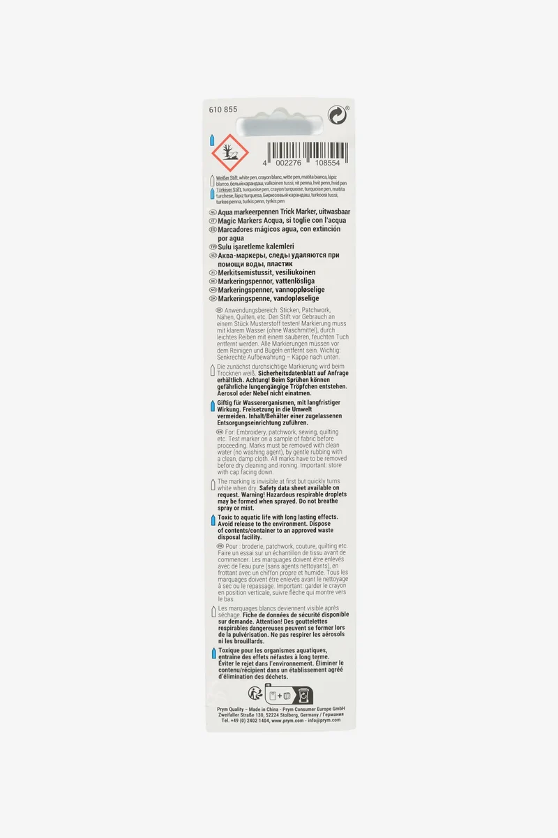 PRYM - AQUA Trickmarker weiß und türkis (2er-Set)