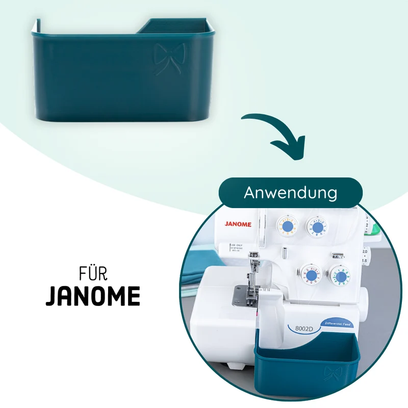 Auffangbehälter für Janome Overlocks