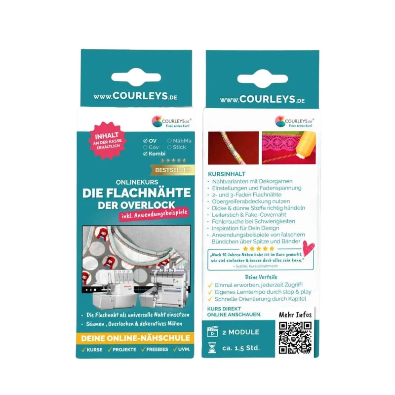 Die Flachnähte der Overlock