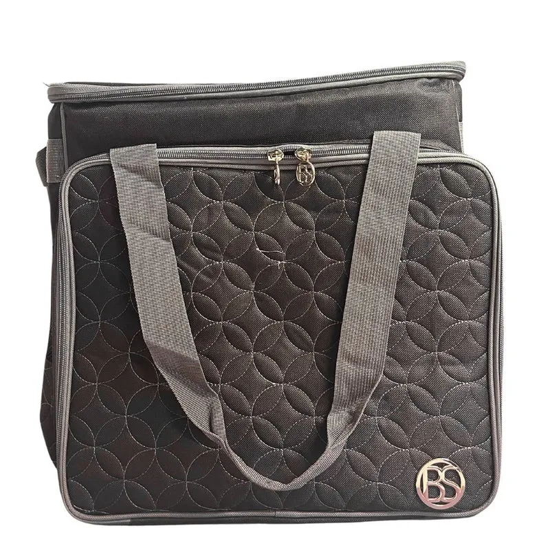 BabySnap Overlocktasche schwarz mit Quilt