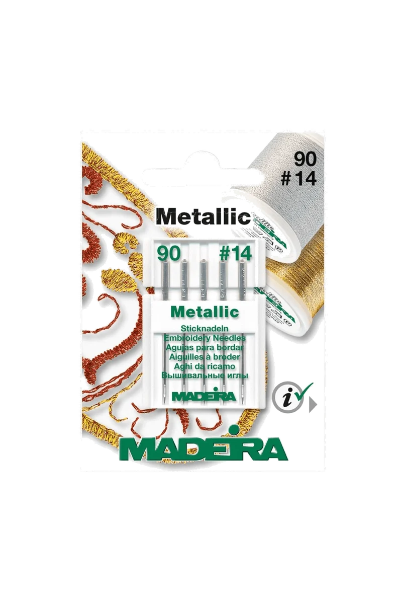 Madeira - Metallic Sticknadeln - Stärke 90 - 130/705 H-E
