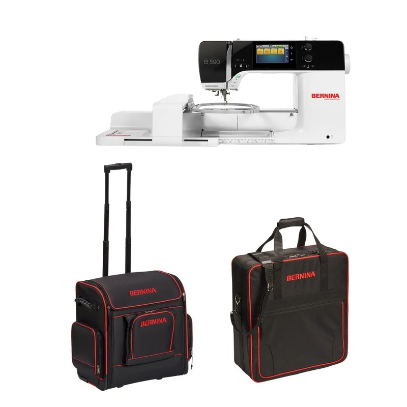 Bernina B 590 mit SDT Stickmodul inkl. Bernina L-Trolley Set