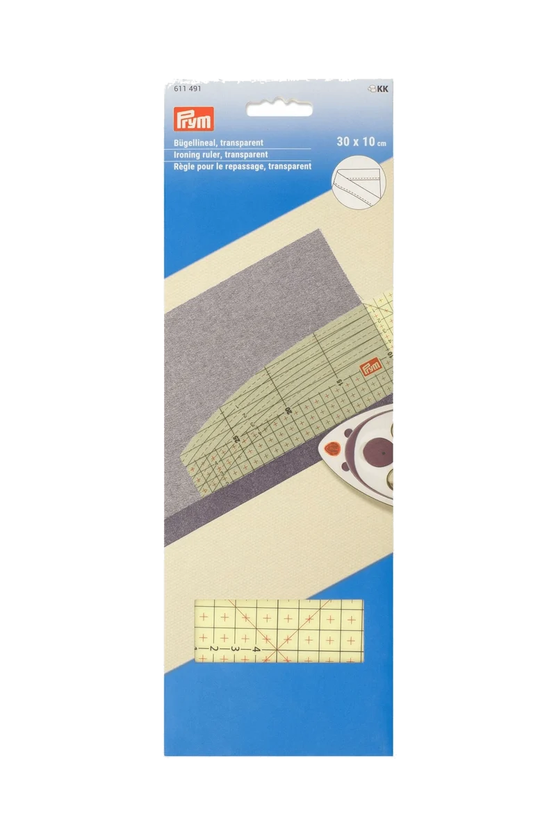 PRYM - Bügellineal transparent – 30 × 10 cm