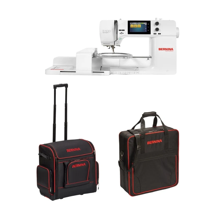 Bernina B500 mit SDT Stickmodul und L-Trolley Set