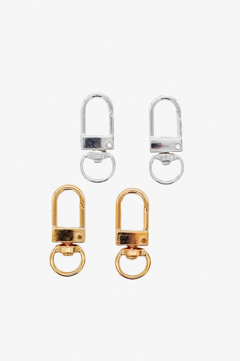 Karabiner (gold/silber) - 2 Stück