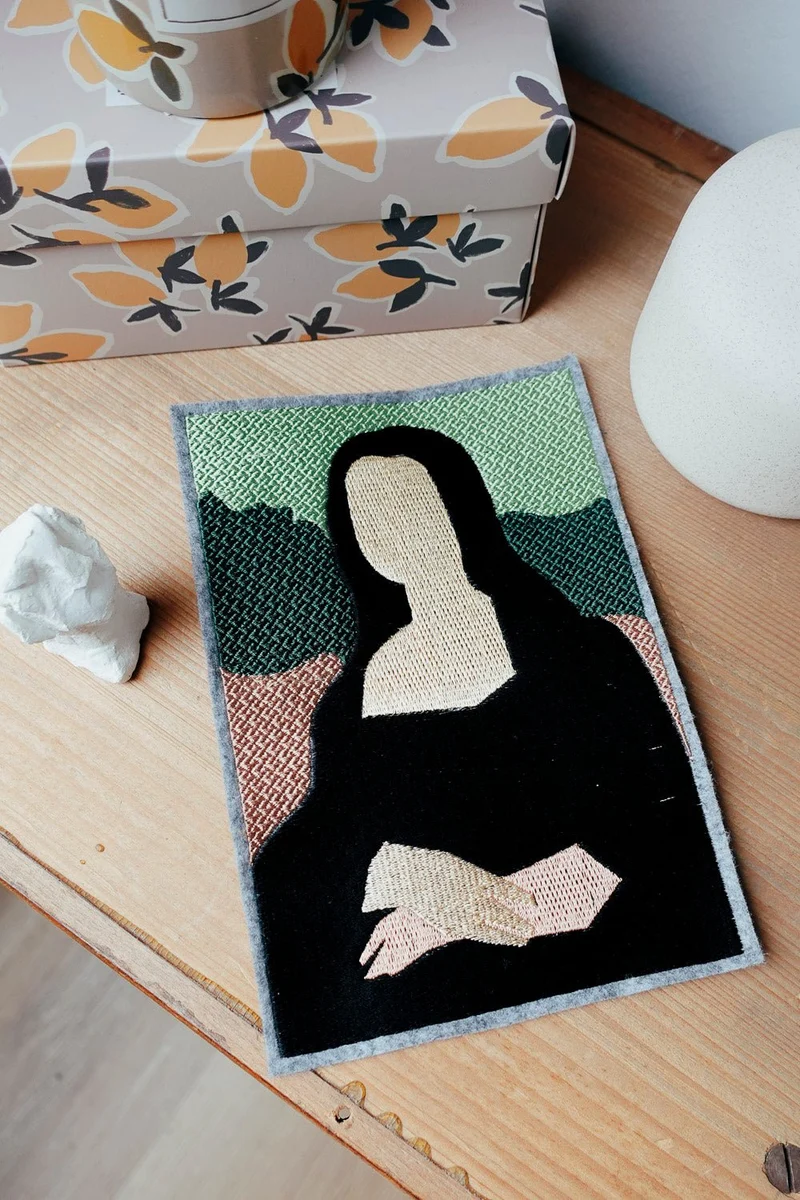 Stickdatei abstrakte Kunst »Mona«