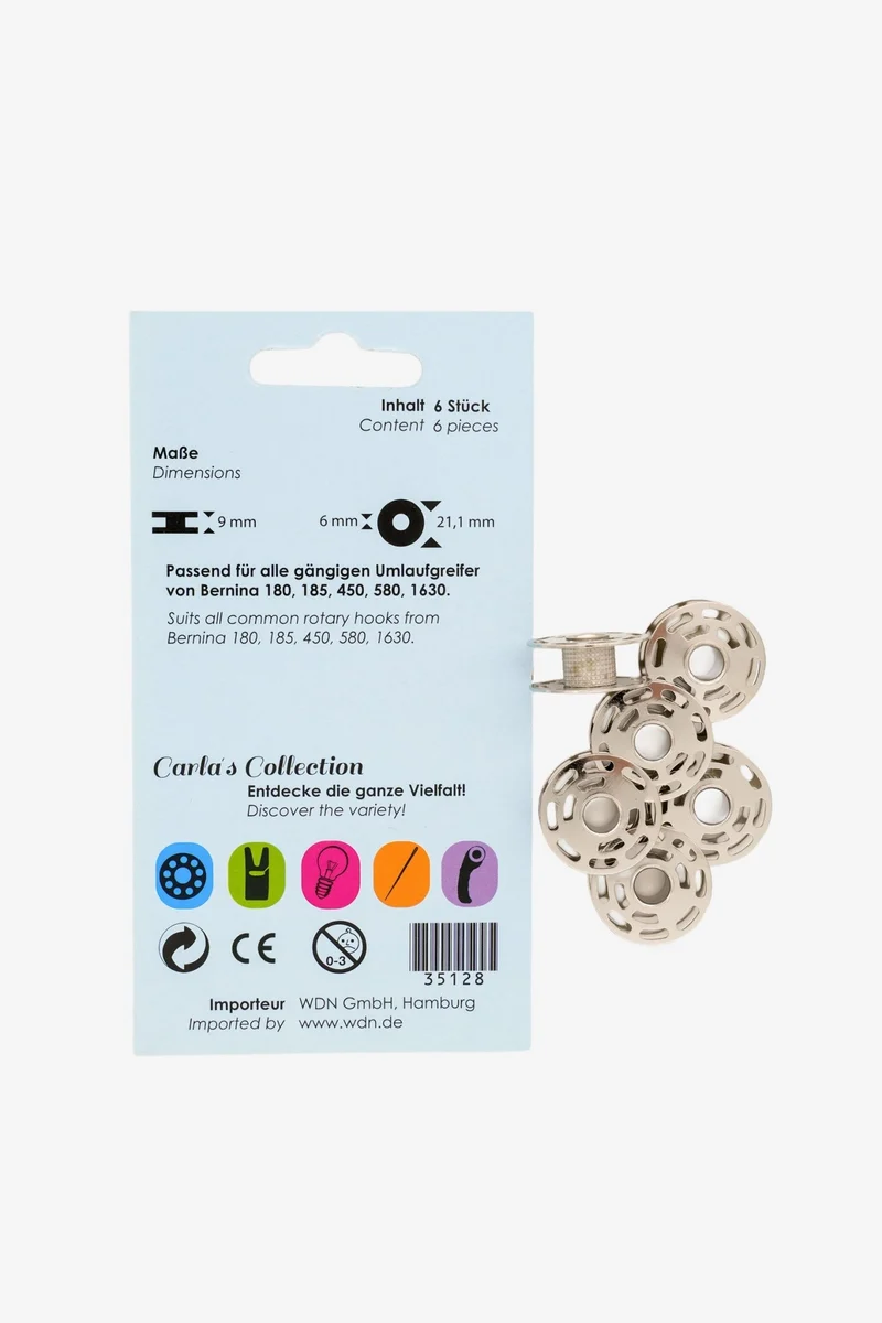 Carlas Metallspulen für BERNINA-Umlaufgreifer