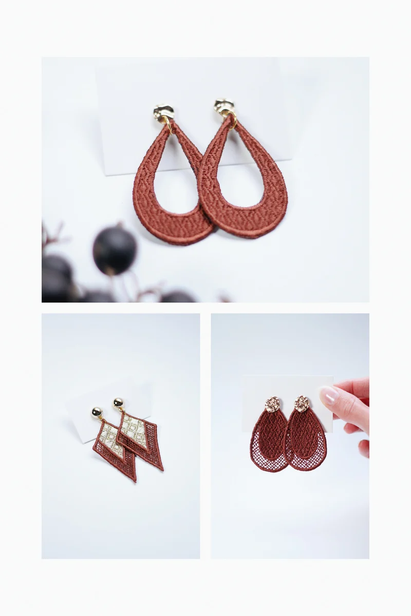 Stickdatei Lace Ohrringe