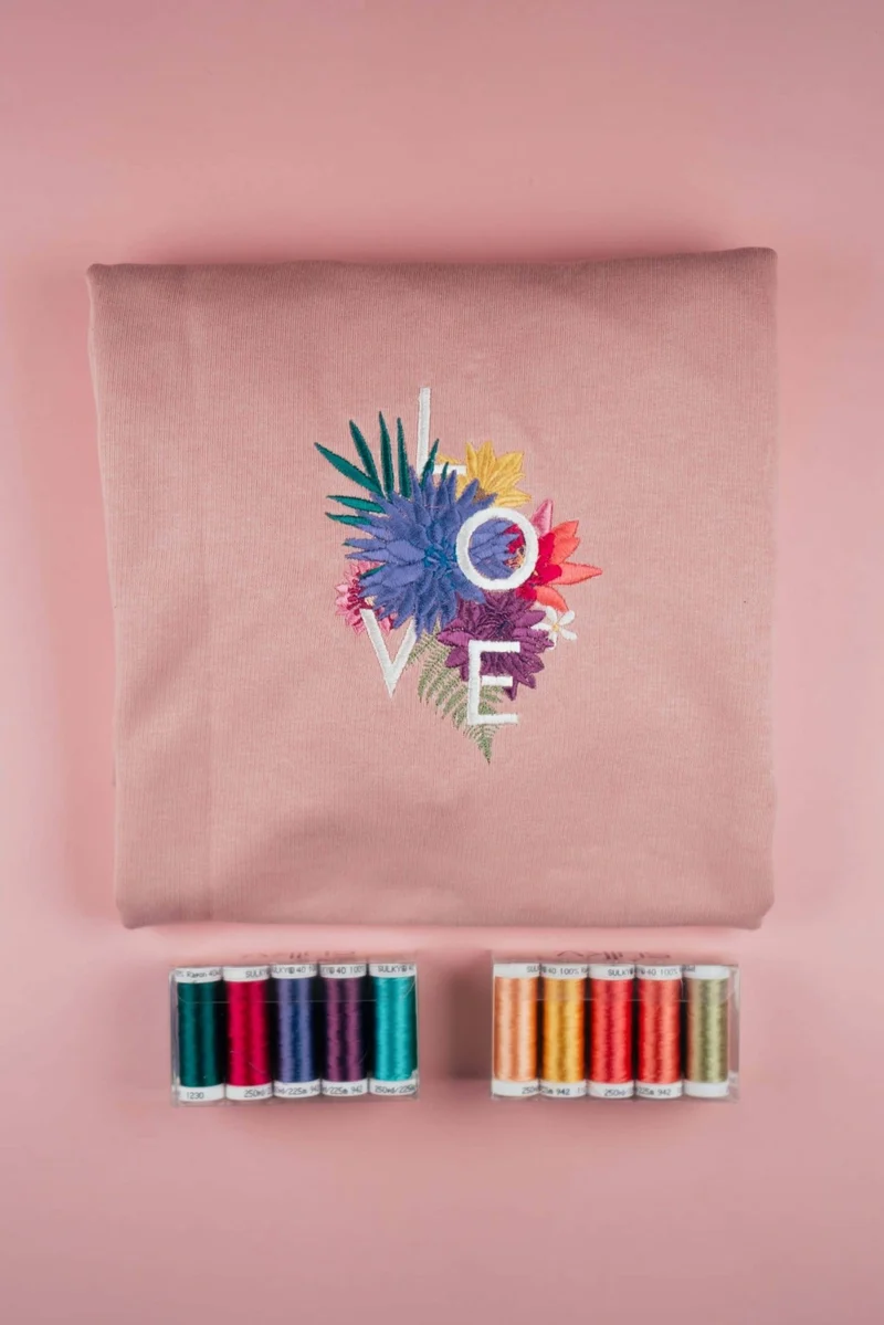 Stickdatei Blumen »LOVE«