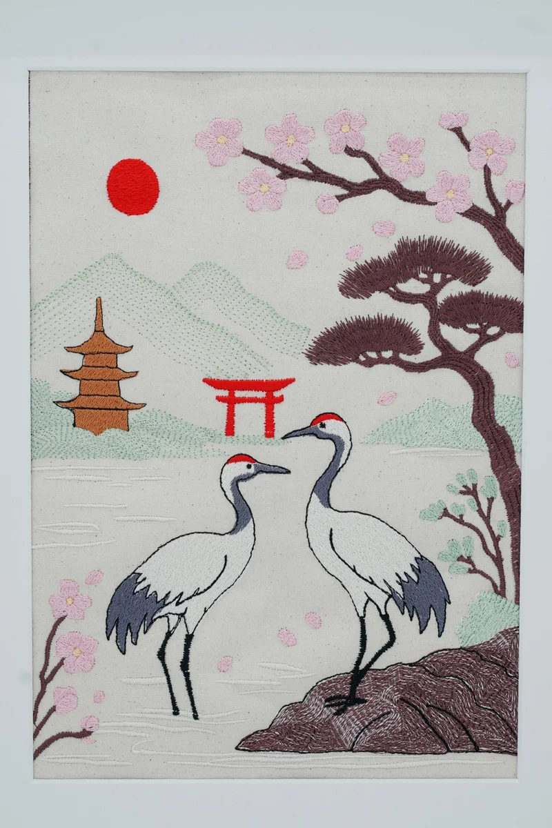 Stickdatei Japanischer Garten