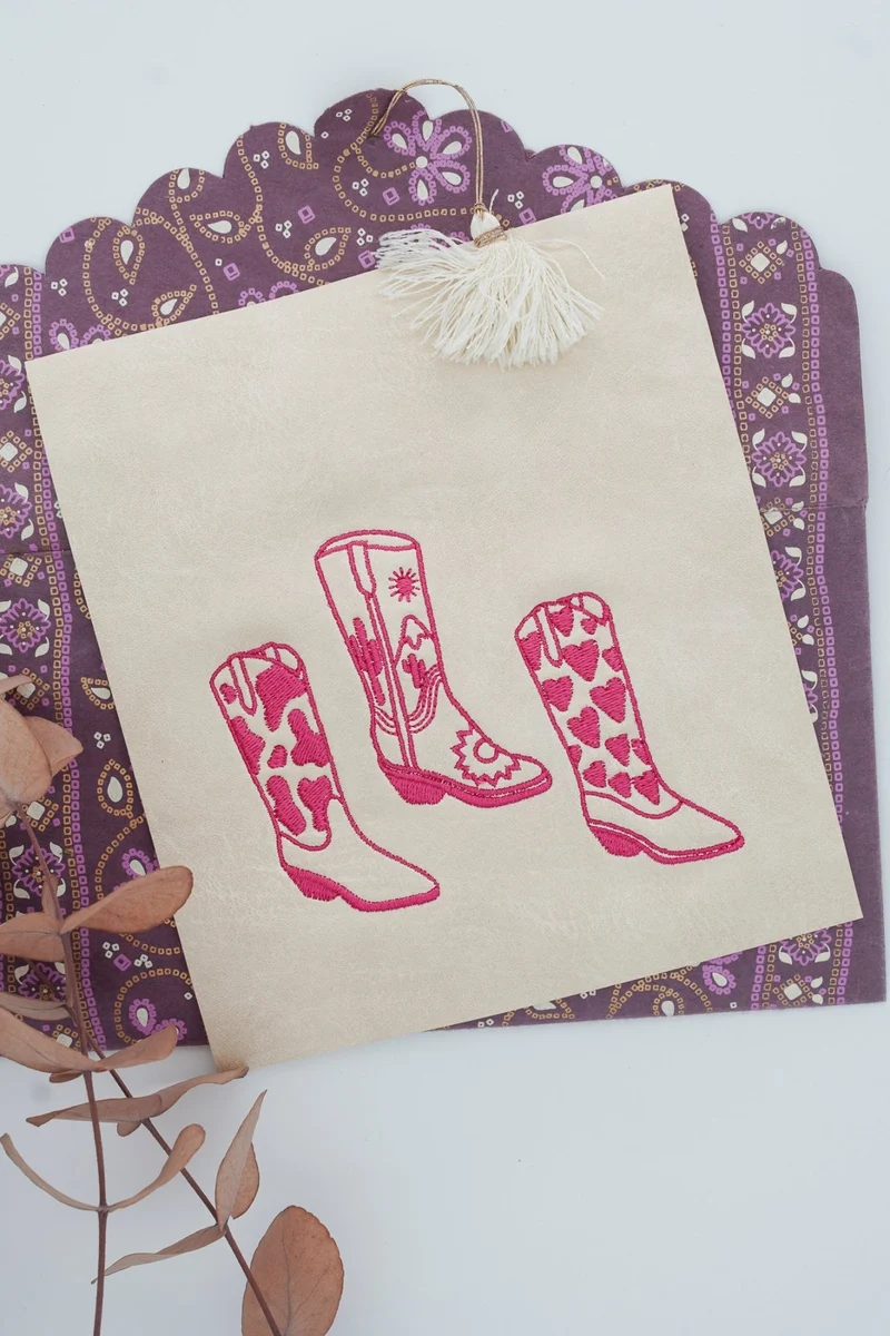 Stickdatei Cowboy-Boots
