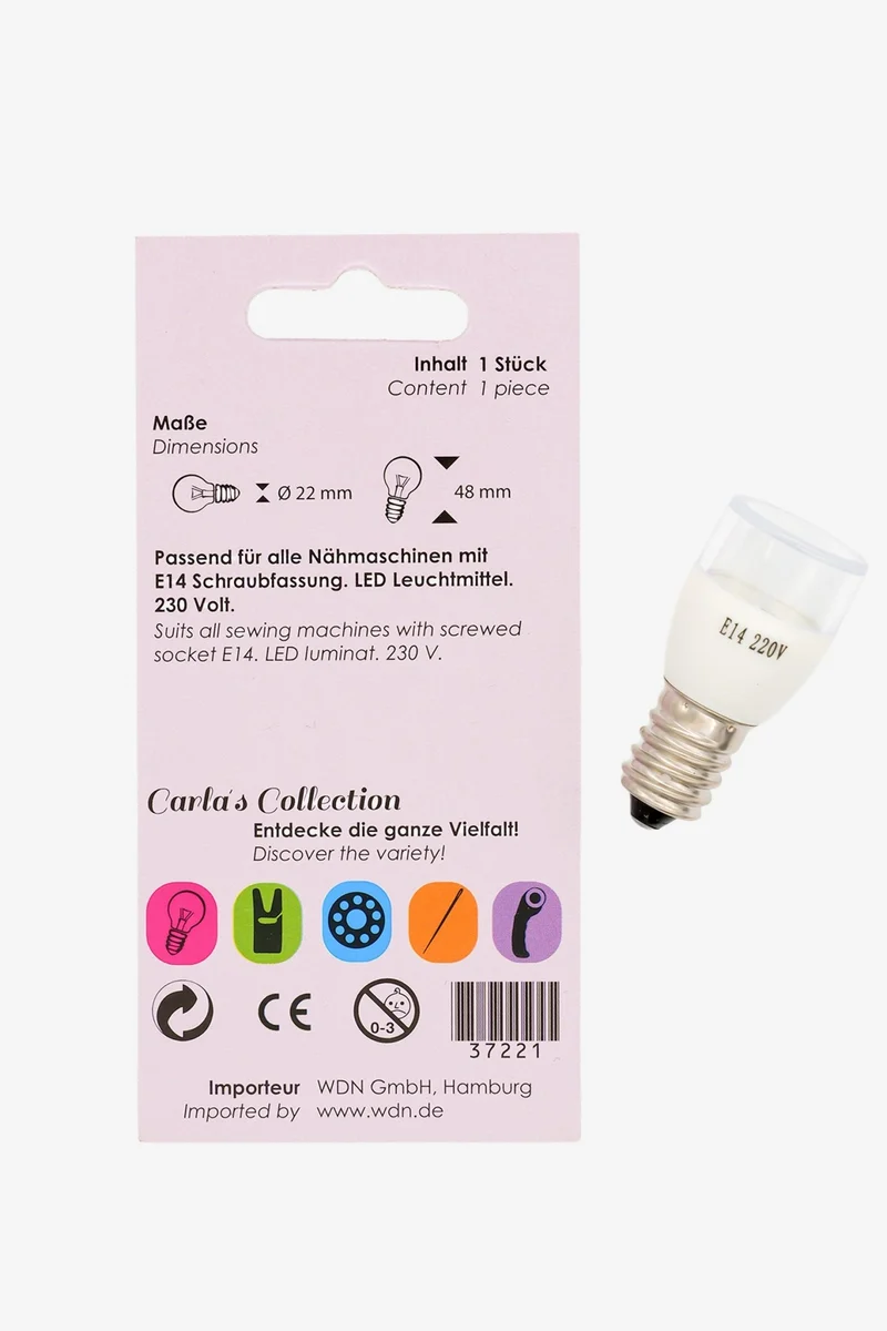 Carlas Collection Nähmaschinenlampe Schraubfassung E14