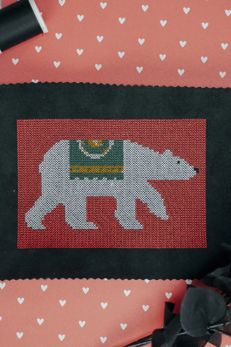 Stickdatei Eisbär Cross-Stitch