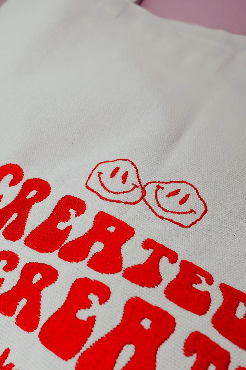 Stickdatei Schriftzug »created to create«