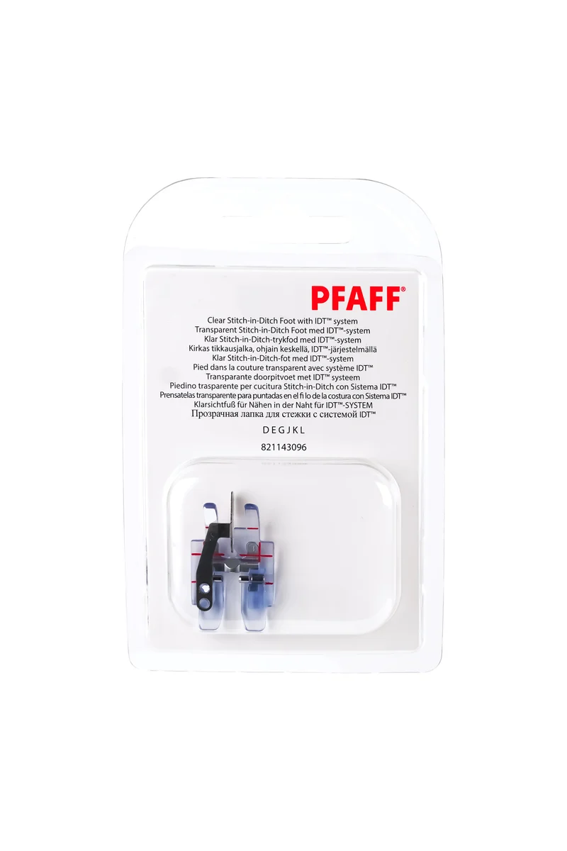 PFAFF Klarsichtfuß fürs Nähen in der Naht mit IDT™