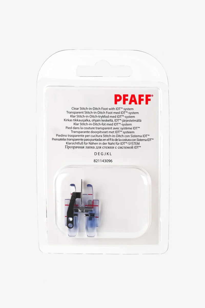 PFAFF Klarsichtfuß fürs Nähen in der Naht mit IDT™