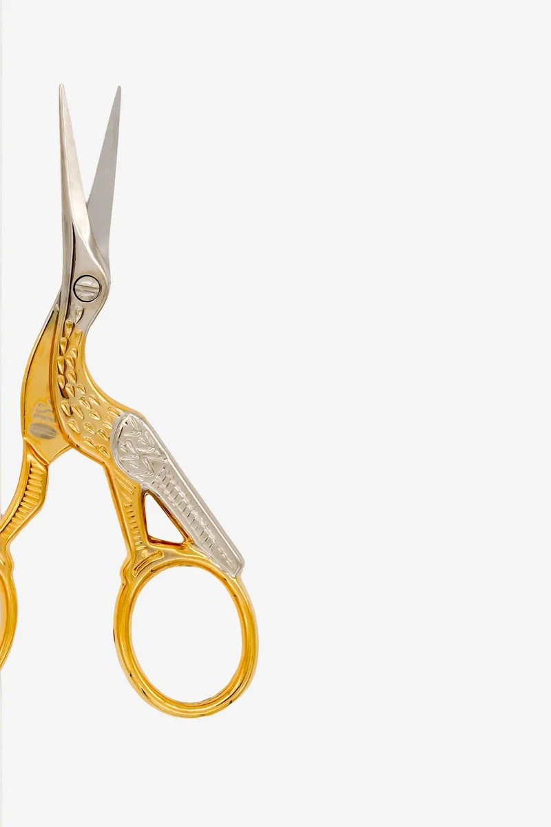 Premax Stickschere Storch (Gold/farbig) – OPTIMA Line