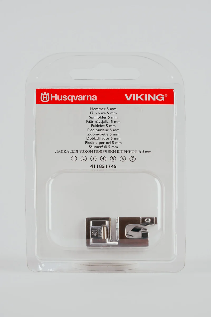 Husqvarna VIKING – Säumerfuß 5 mm 1 2 3 4 5 6 7