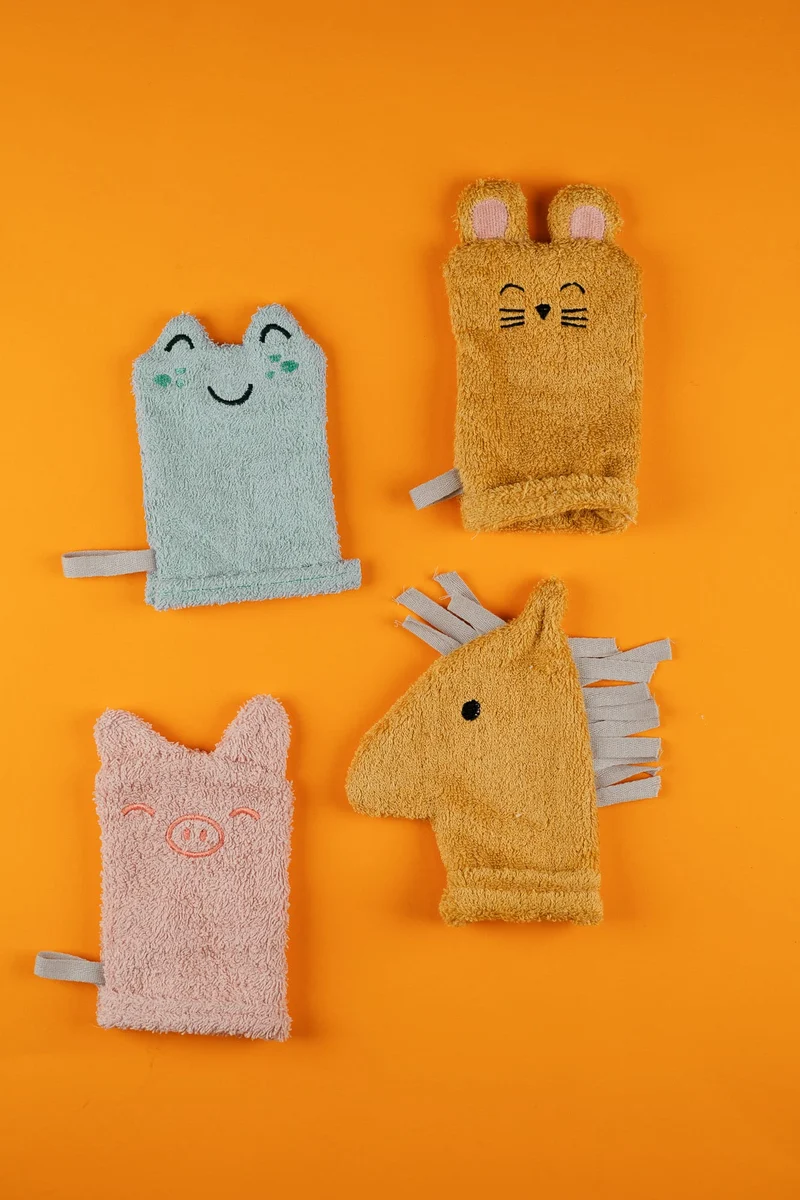 ITH Stickdatei Waschlappen: 4er Set