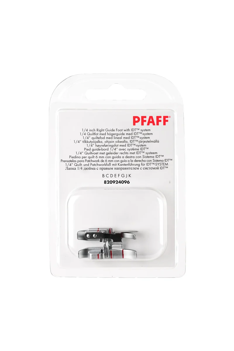 PFAFF 1/4″-Patchworkfuß mit Kantenführung für IDT™