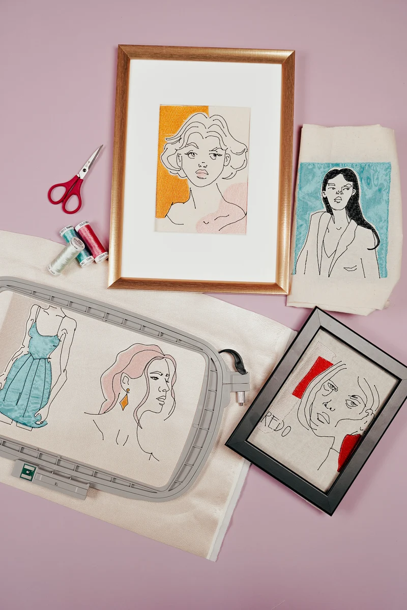 Stickdatei Kunst mit der Stickmaschine