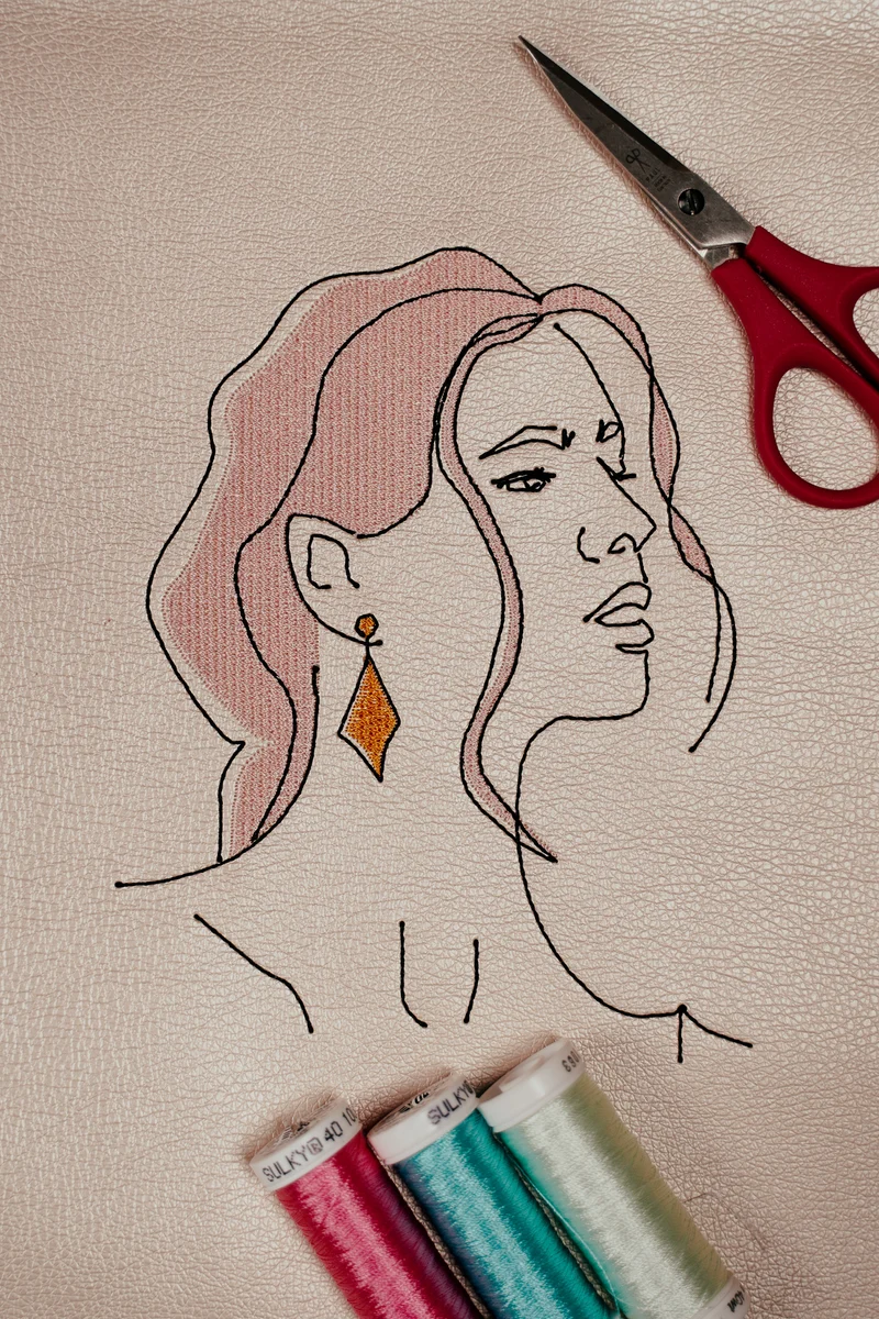 Stickdatei Kunst mit der Stickmaschine
