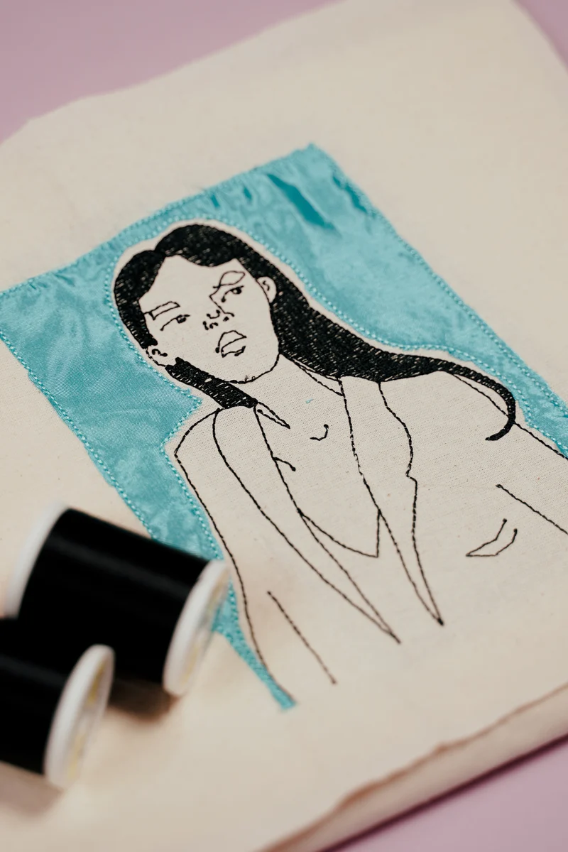 Stickdatei Kunst mit der Stickmaschine