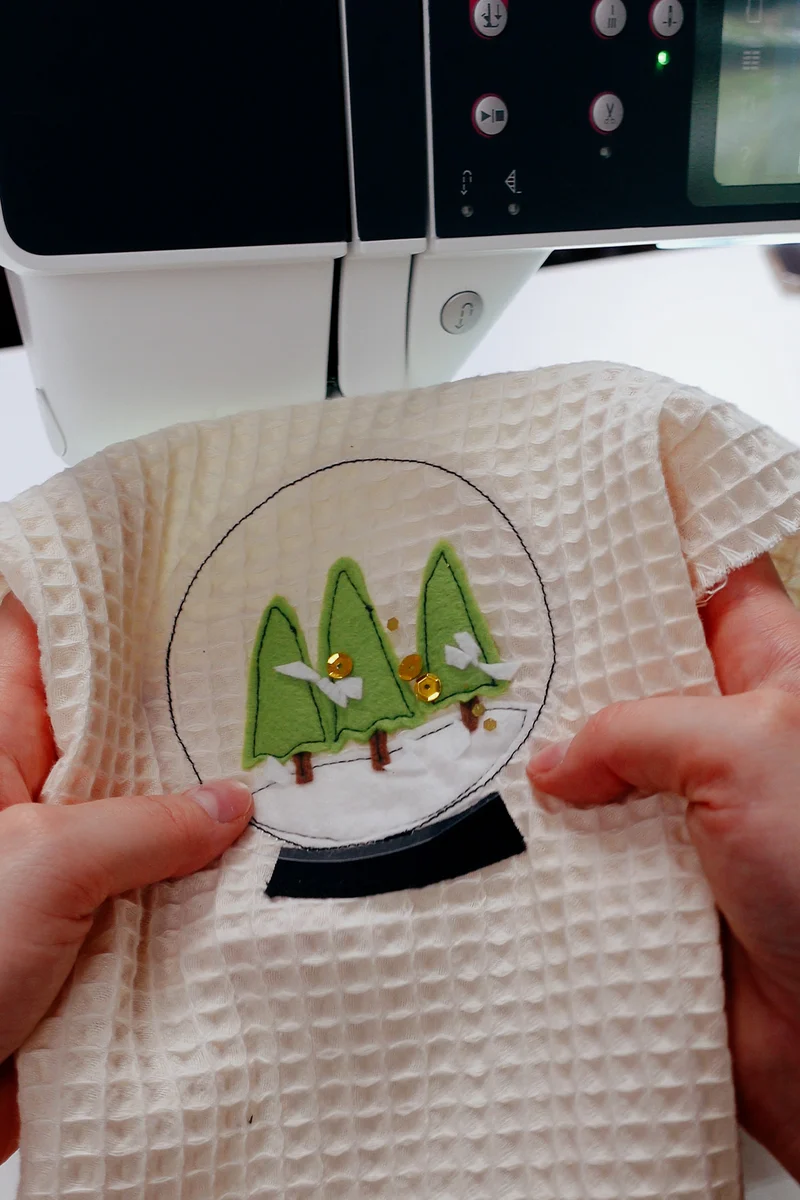 Näh-Vorlage zum Applizieren »Schneekugel«