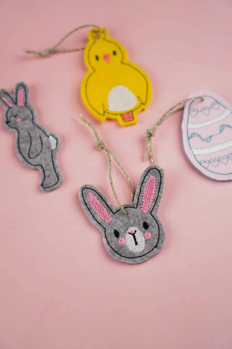 Stickdatei Oster Anhänger: 4er Set