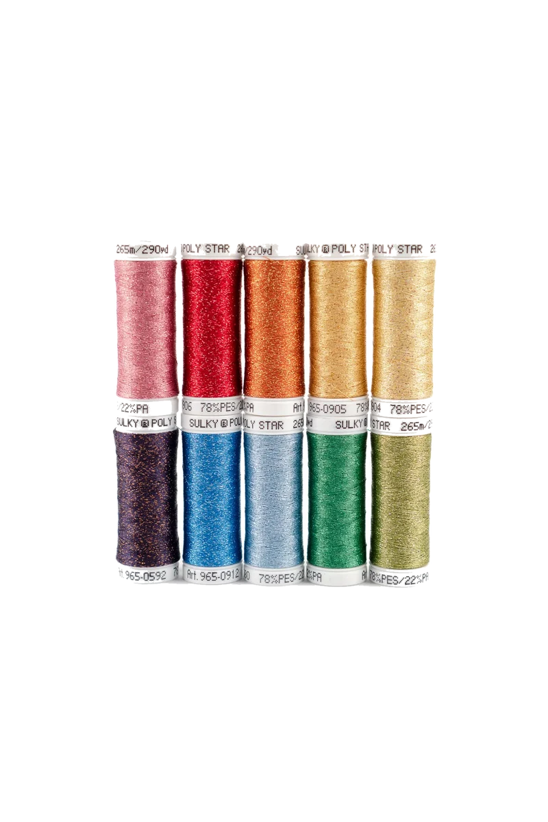 Sulky Stickgarn Set Poly Sparkle – 10 × 265 m