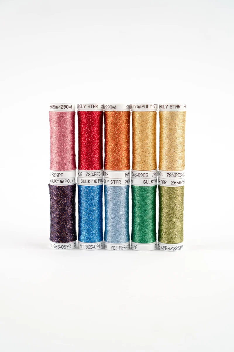 Sulky Stickgarn Set Poly Sparkle – 10 × 265 m