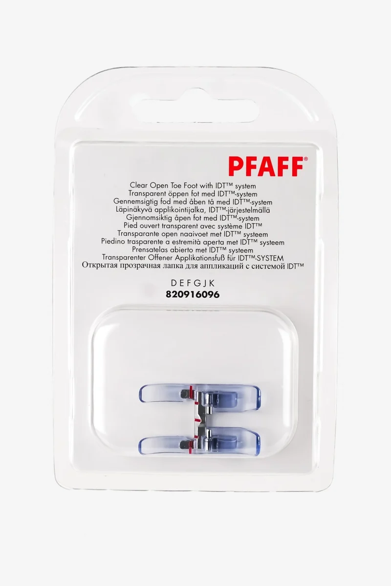 PFAFF Offener Applikationsfuß, transparent, für IDT™
