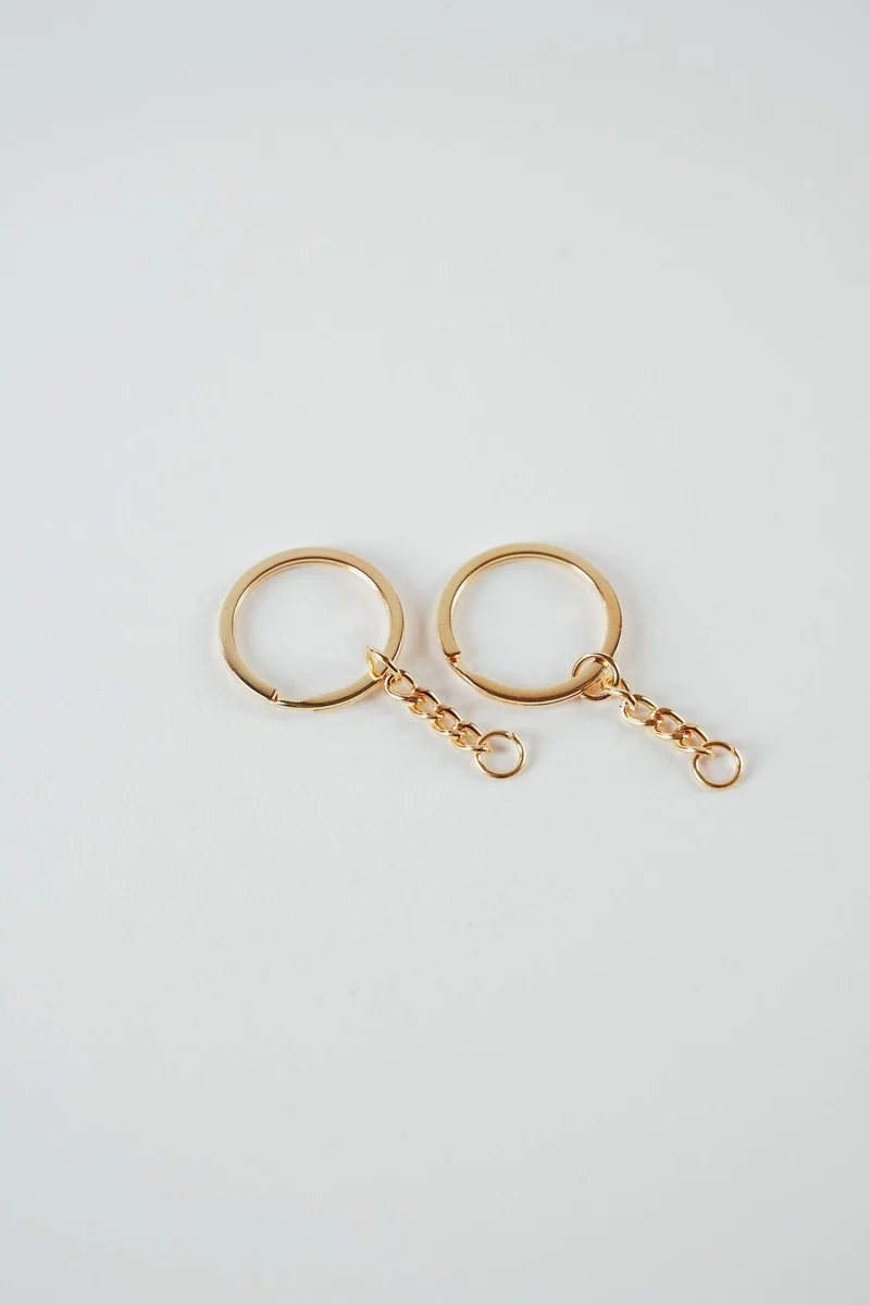Schlüsselringe mit Kette – 2er-Set