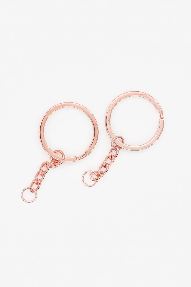 Schlüsselringe mit Kette – 2er-Set