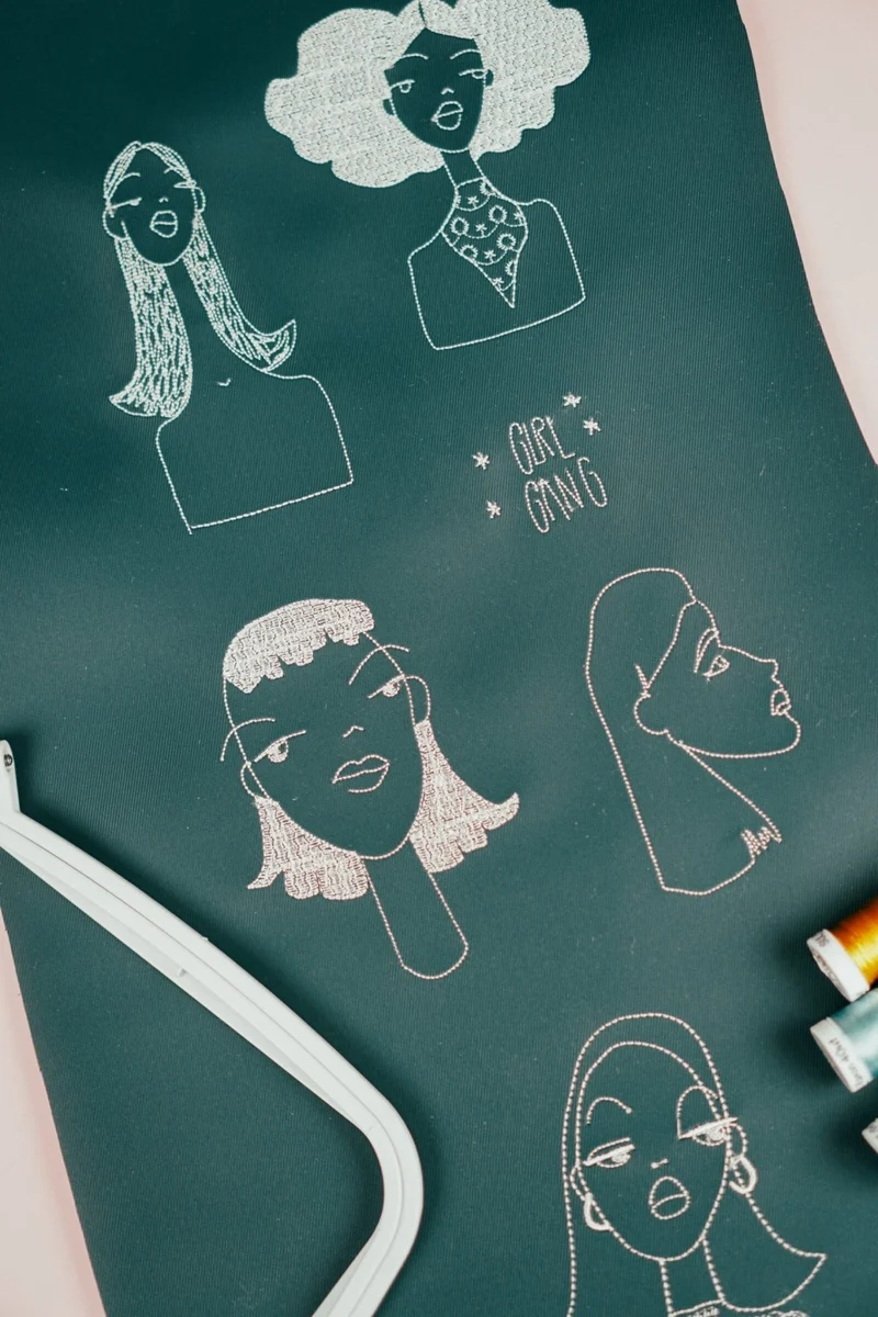 6 Stickdateien: Girl Gang (Scribble)
